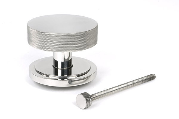 Polished Marine SS (316) Brompton Centre Door Knob (Art Deco)