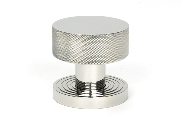 Polished Marine SS (316) Brompton Mortice/Rim Knob Set (Beehive)