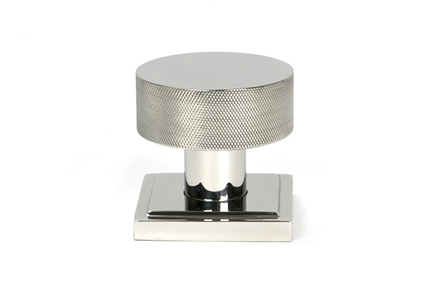 Polished Marine SS (316) Brompton Mortice/Rim Knob Set (Square)