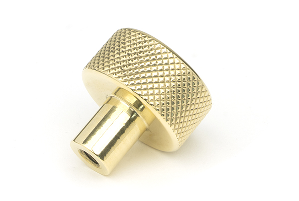 Polished Brass Brompton Cabinet Knob - 25mm (No rose)