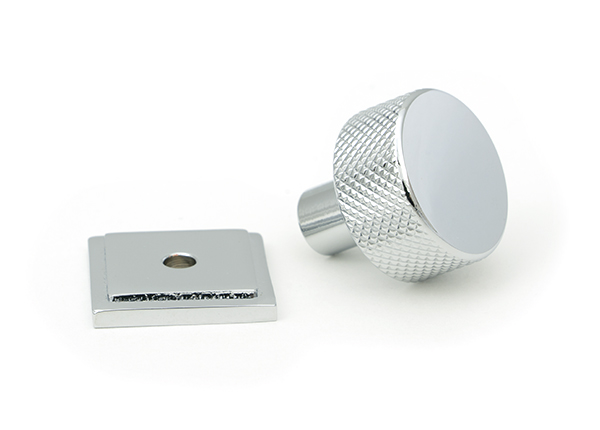 Polished Chrome Brompton Cabinet Knob - 25mm (Square)