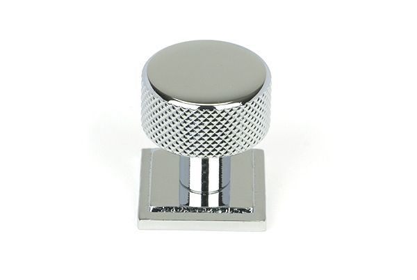 Polished Chrome Brompton Cabinet Knob - 25mm (Square)