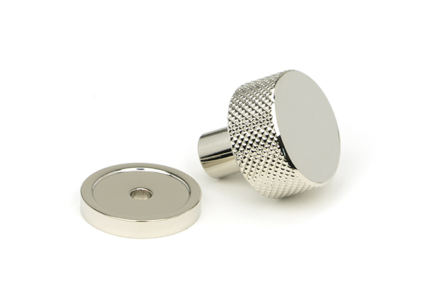 Polished Nickel Brompton Cabinet Knob - 25mm (Plain)