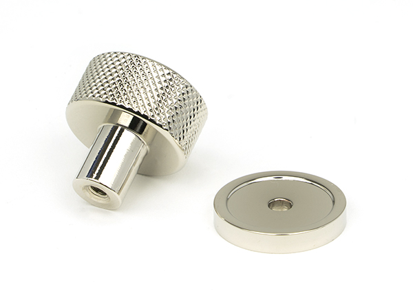 Polished Nickel Brompton Cabinet Knob - 25mm (Plain)