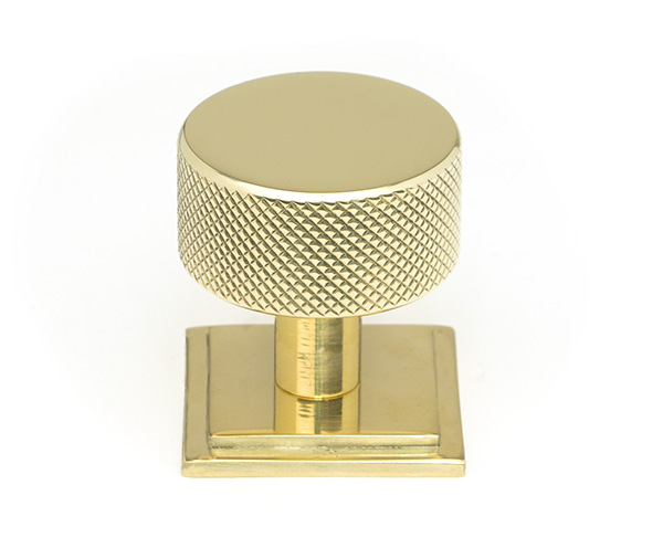 Polished Brass Brompton Cabinet Knob - 32mm (Square)