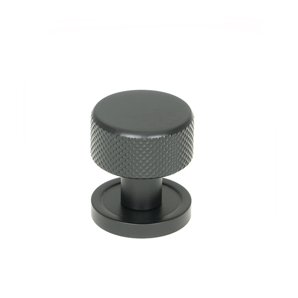 Matt Black Brompton Cabinet Knob - 25mm (Plain)