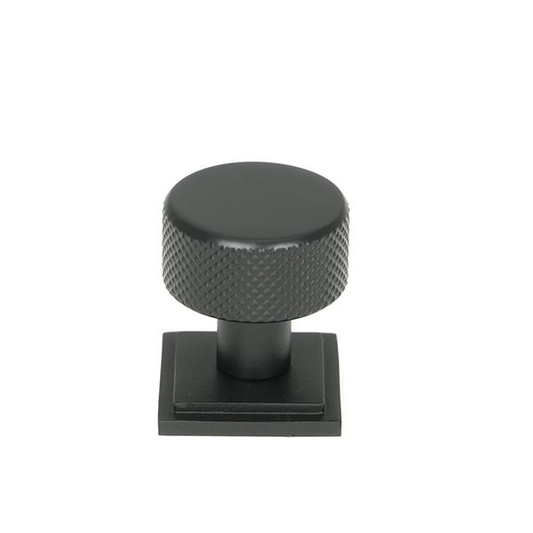 Matt Black Brompton Cabinet Knob - 25mm (Square)