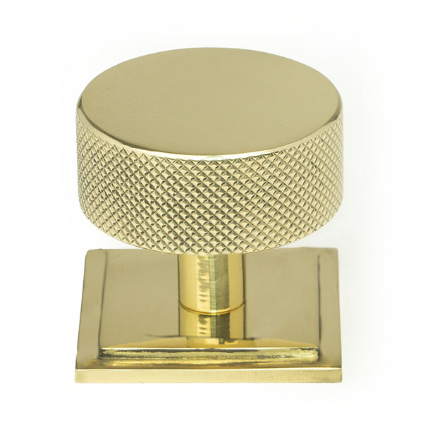 Polished Brass Brompton Cabinet Knob - 38mm (Square)
