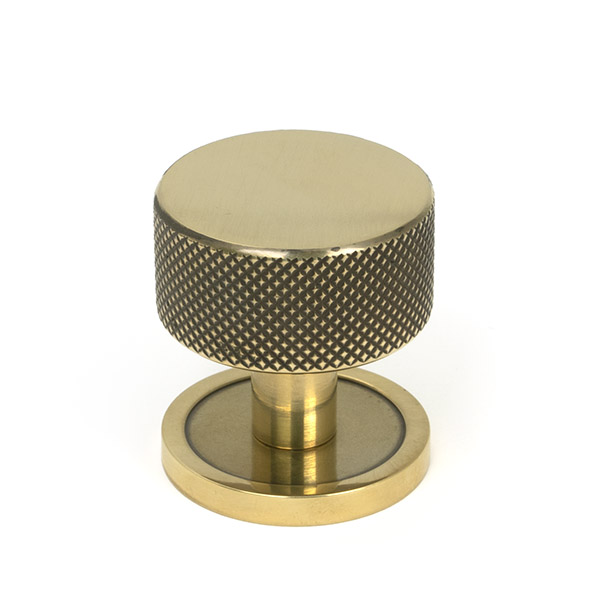 Aged Brass Brompton Cabinet Knob - 32mm (Plain)