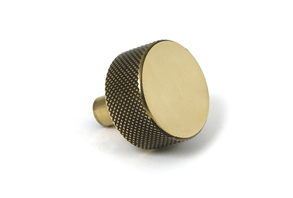 Aged Brass Brompton Cabinet Knob - 32mm (No rose)