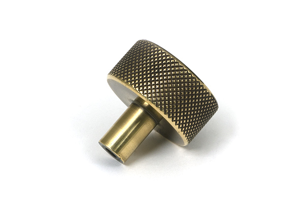 Aged Brass Brompton Cabinet Knob - 32mm (No rose)