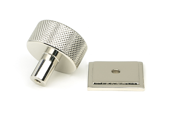 Polished Nickel Brompton Cabinet Knob - 32mm (Square)