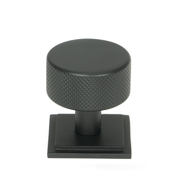 Matt Black Brompton Cabinet Knob - 32mm (Square)