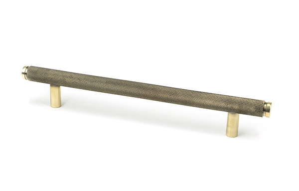 Aged Brass Full Brompton Pull Handle - Medium