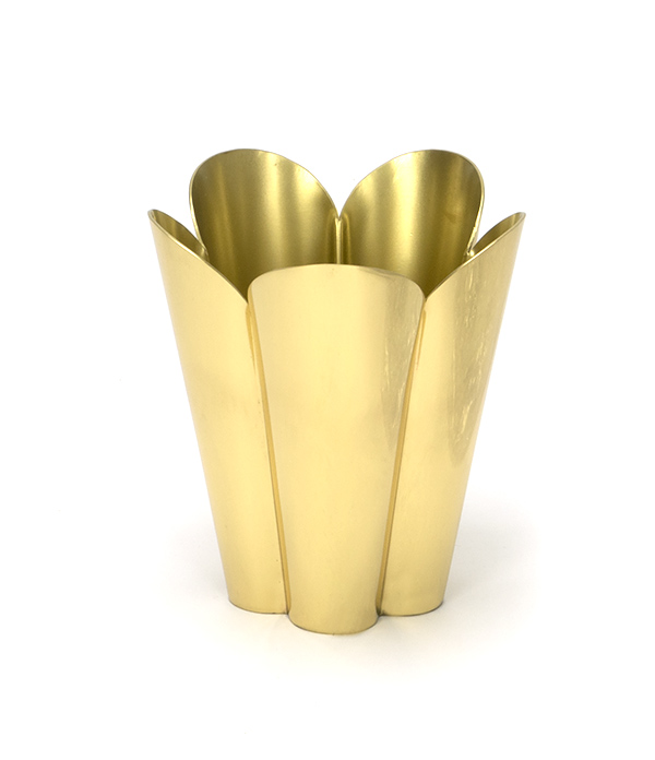 Smooth Brass Flora Pot - Small