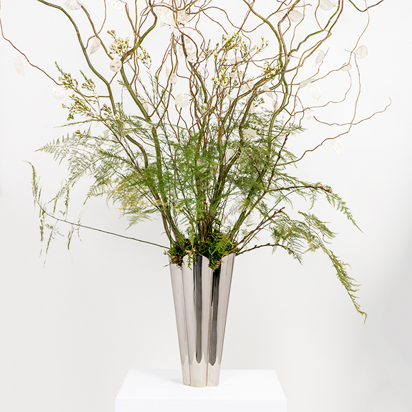 Smooth Nickel Flora Vase