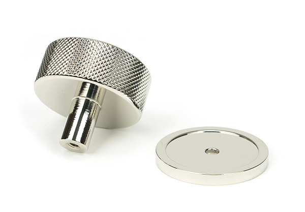 Polished Nickel Brompton Cabinet Knob - 38mm (Plain)