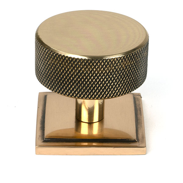 Polished Bronze Brompton Cabinet Knob - 38mm (Square)