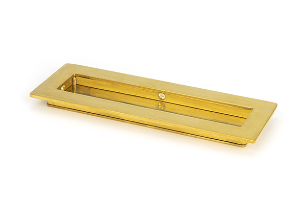 Polished Brass 175mm Plain Rectangular Pull