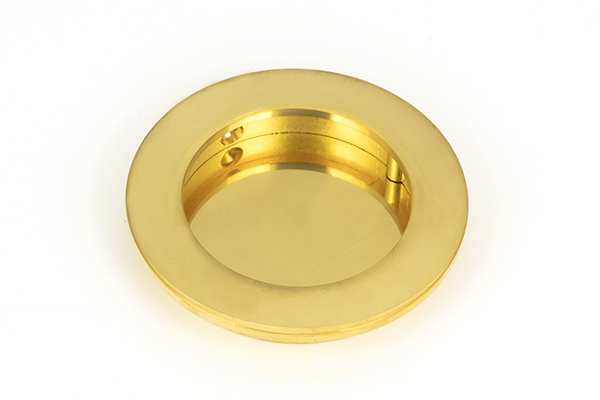 Polished Brass 75mm Plain Round Pull