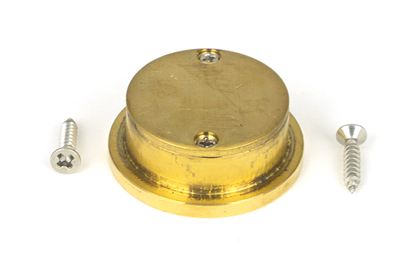 Polished Brass 34mm Round Finger Edge Pull