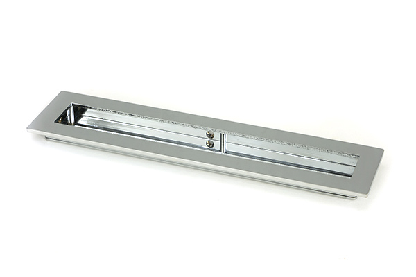 Polished Chrome 250mm Plain Rectangular Pull