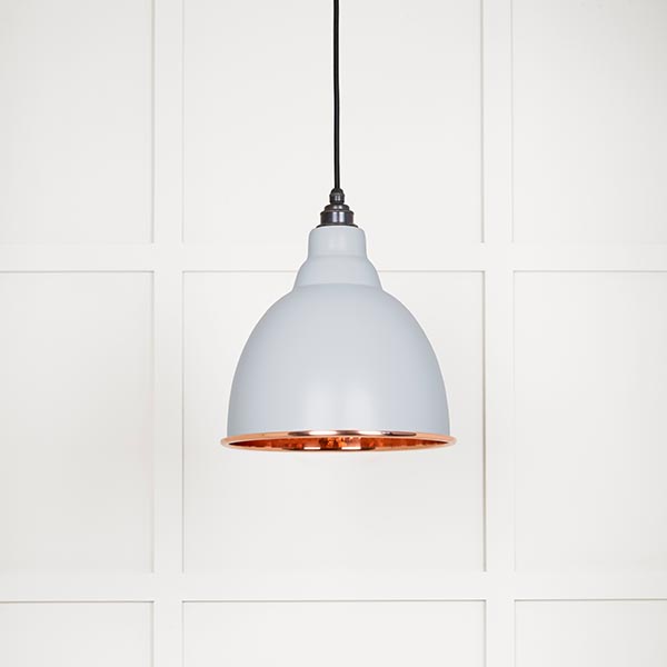 Hammered Copper Brindley Pendant in Birch