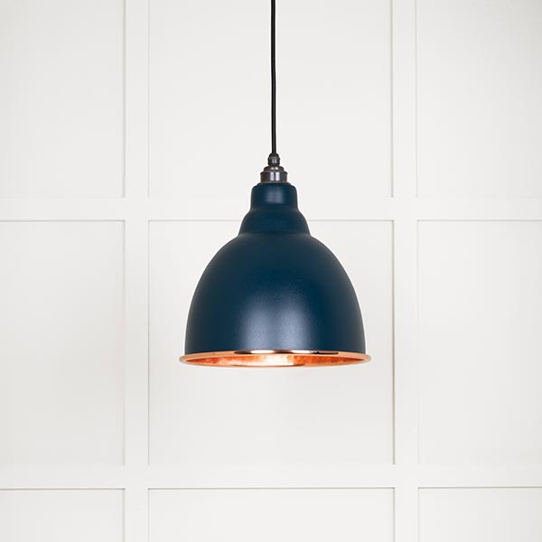 Hammered Copper Brindley Pendant in Dusk