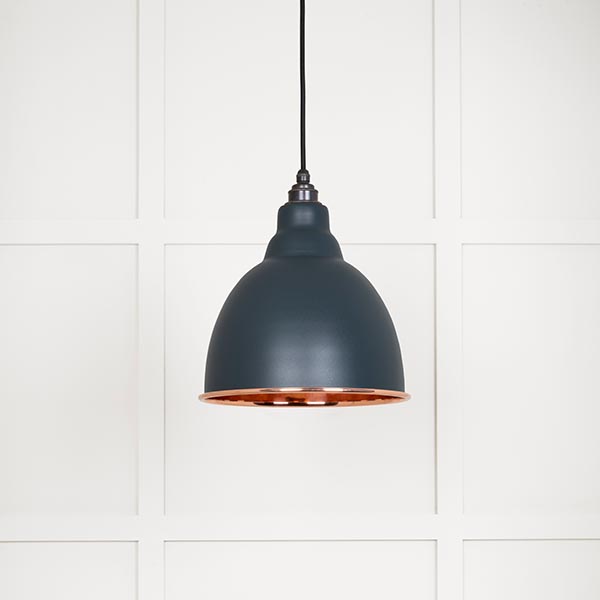 Smooth Copper Brindley Pendant in Soot