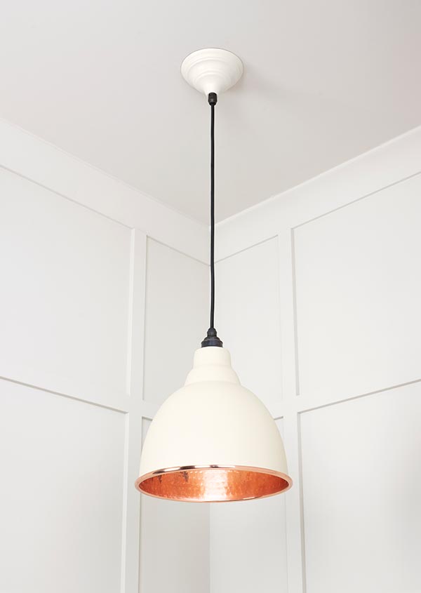 Hammered Copper Brindley Pendant in Teasel