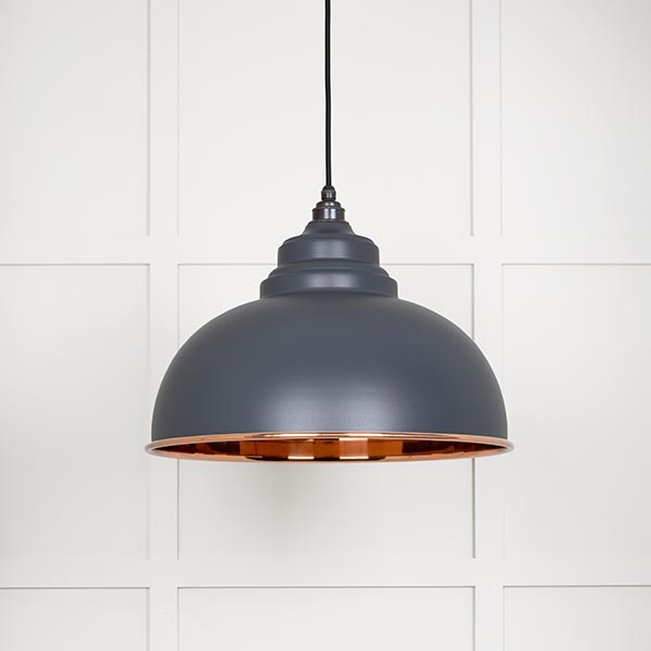Smooth Copper Harborne Pendant in Slate