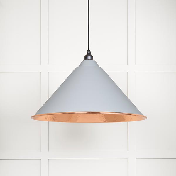 Hammered Copper Hockley Pendant in Birch