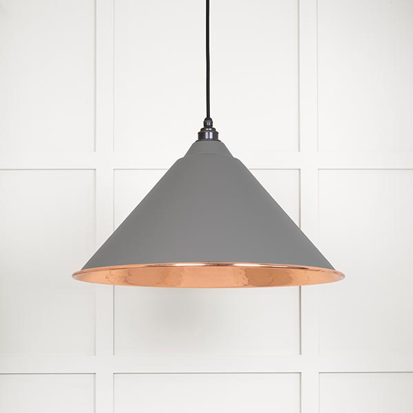 Hammered Copper Hockley Pendant in Bluff