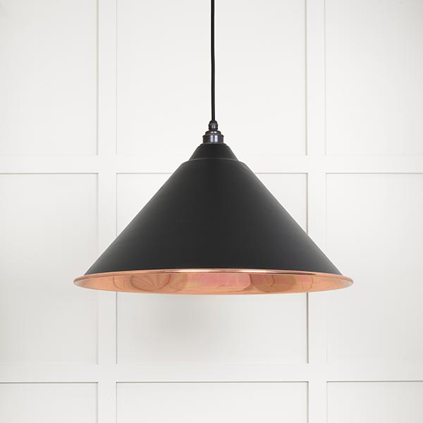 Smooth Copper Hockley Pendant in Elan Black