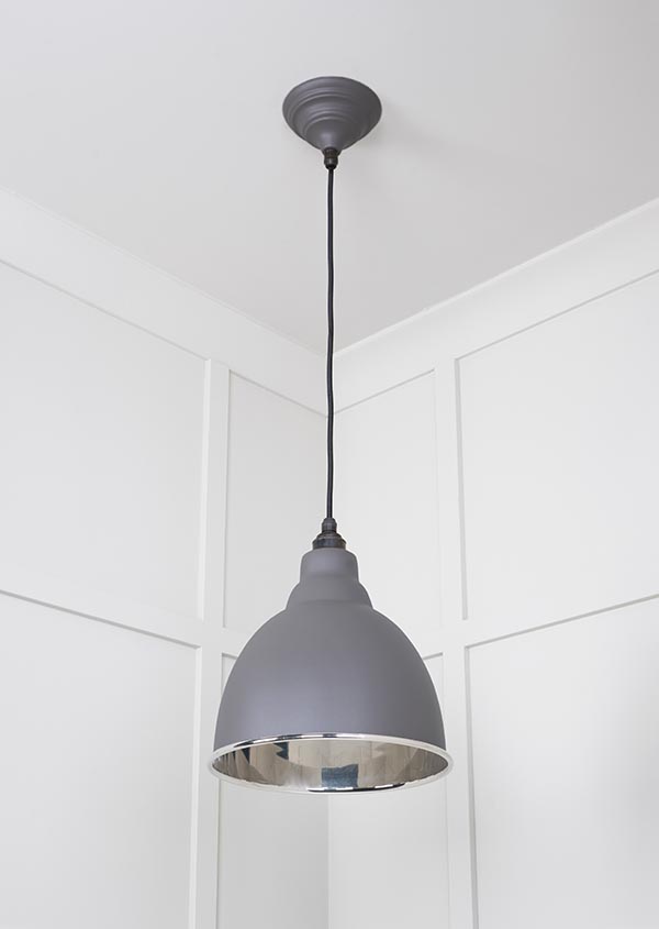 Smooth Nickel Brindley Pendant in Bluff