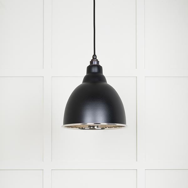 Smooth Nickel Brindley Pendant in Elan Black