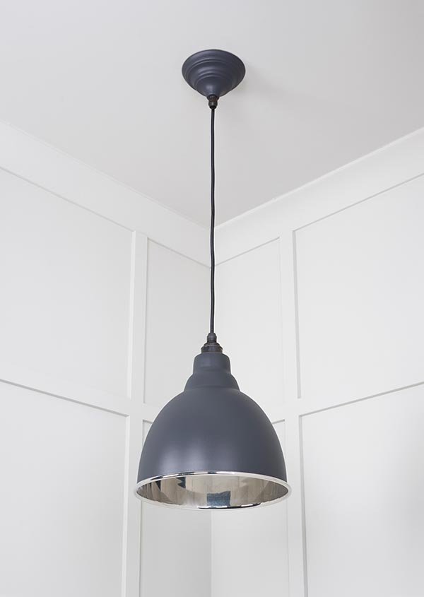 Smooth Nickel Brindley Pendant in Slate