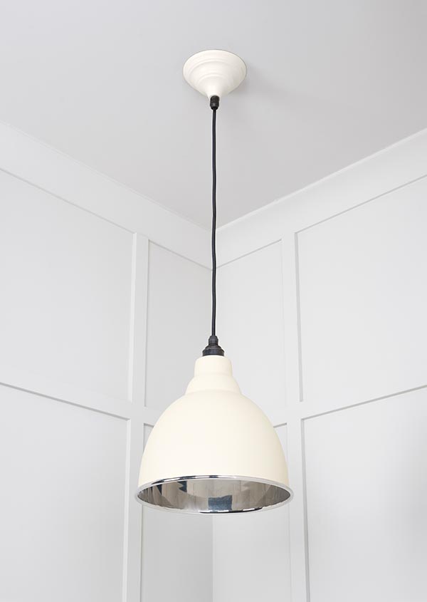 Smooth Nickel Brindley Pendant in Teasel