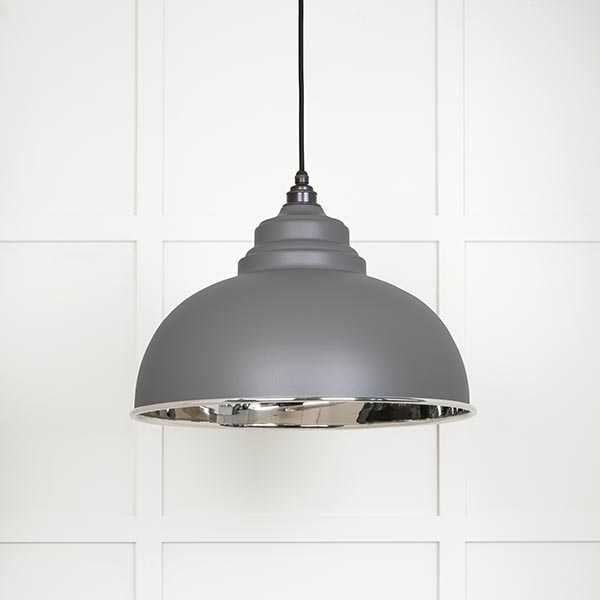 Smooth Nickel Harborne Pendant in Bluff