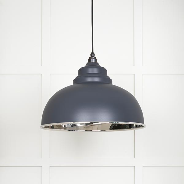 Smooth Nickel Harborne Pendant in Slate