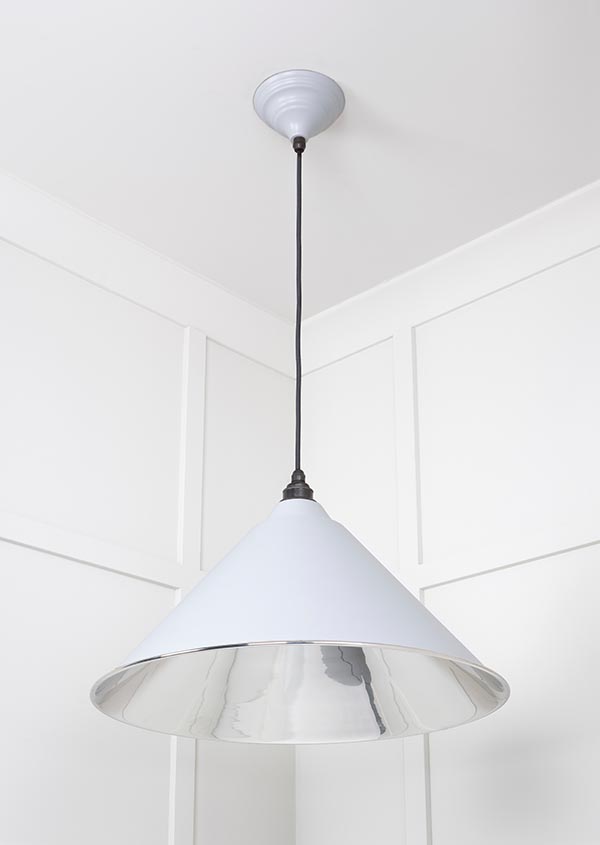 Smooth Nickel Hockley Pendant in Birch