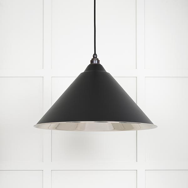 Smooth Nickel Hockley Pendant in Elan Black