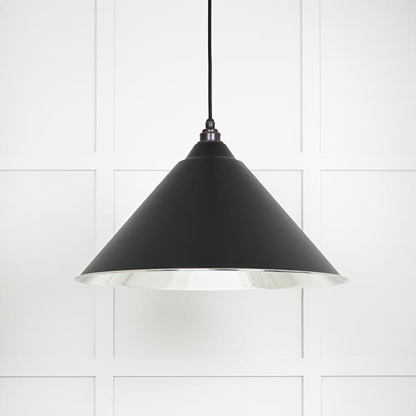 Smooth Nickel Hockley Pendant in Elan Black