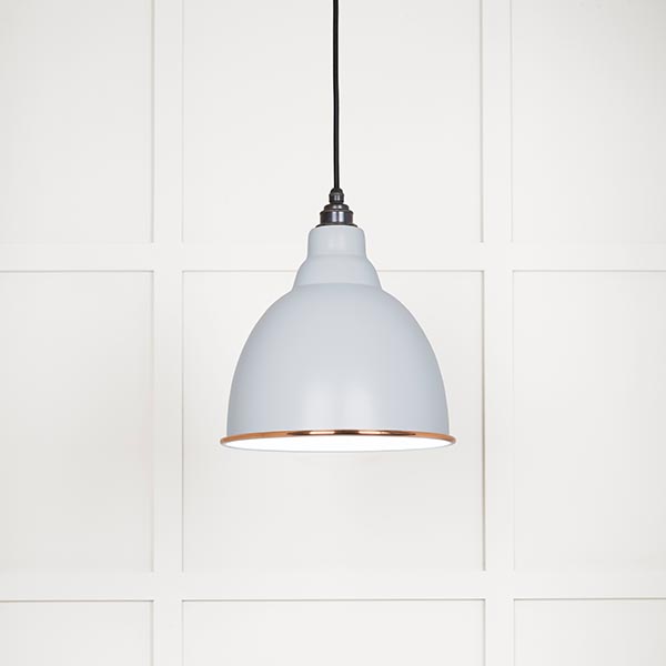 White Gloss Brindley Pendant in Birch