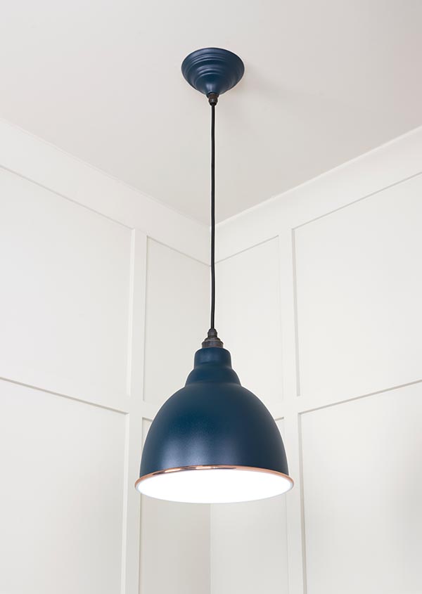 White Gloss Brindley Pendant in Dusk