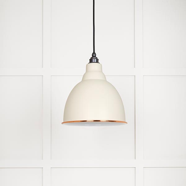 White Gloss Brindley Pendant in Teasel