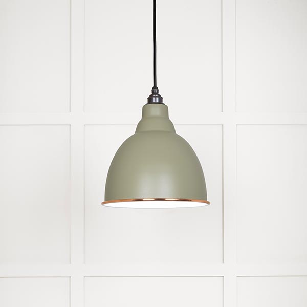 White Gloss Brindley Pendant in Tump