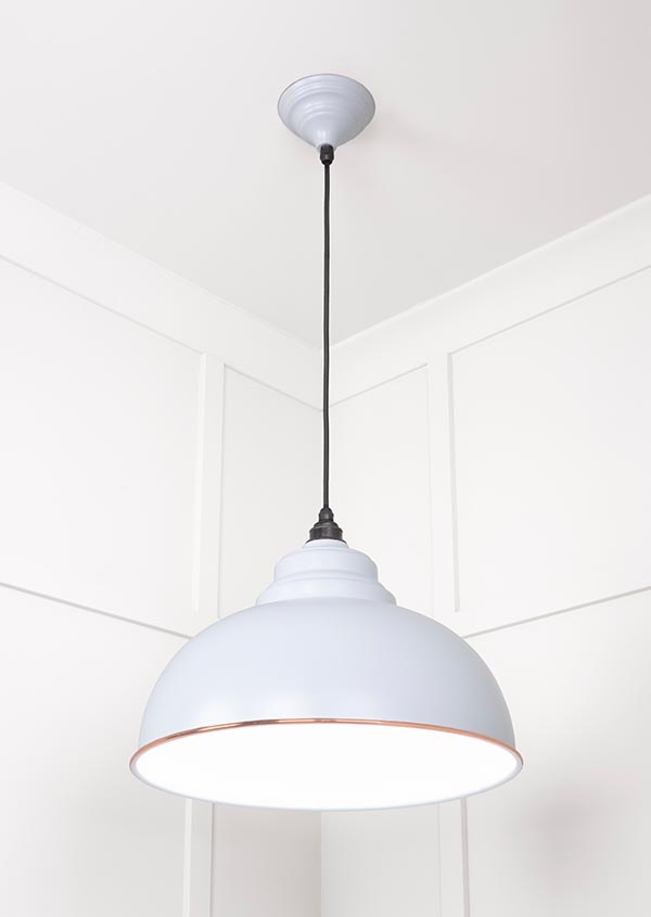 White Gloss Harborne Pendant in Birch