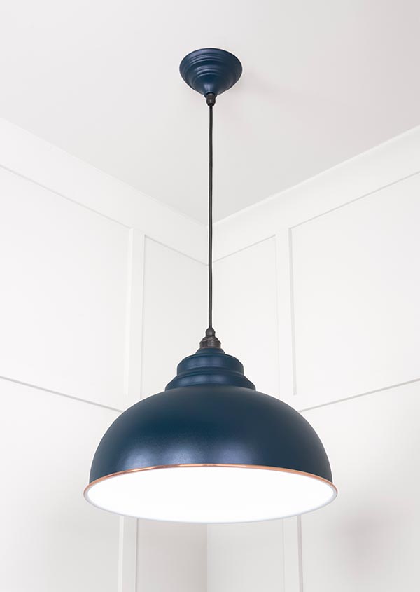White Gloss Harborne Pendant in Dusk