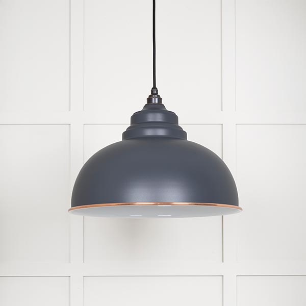 White Gloss Harborne Pendant in Slate